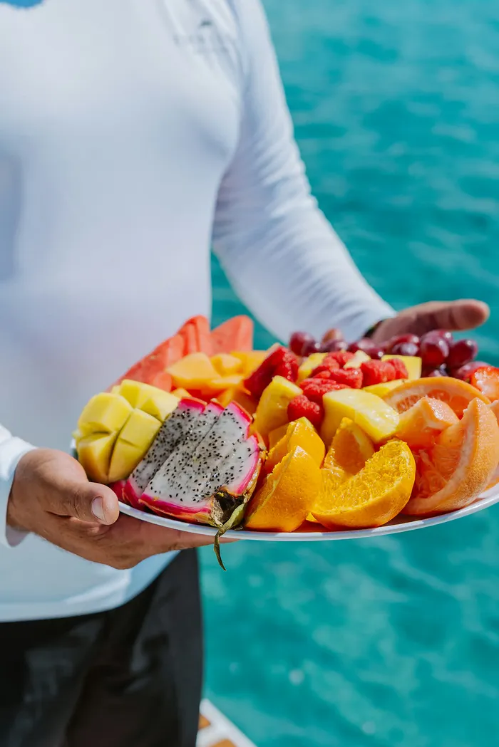 Tropical Fruit Served by the Crew
